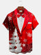 Men's Christmas Funny Graphic Short Sleeve Hawaiian Shirt